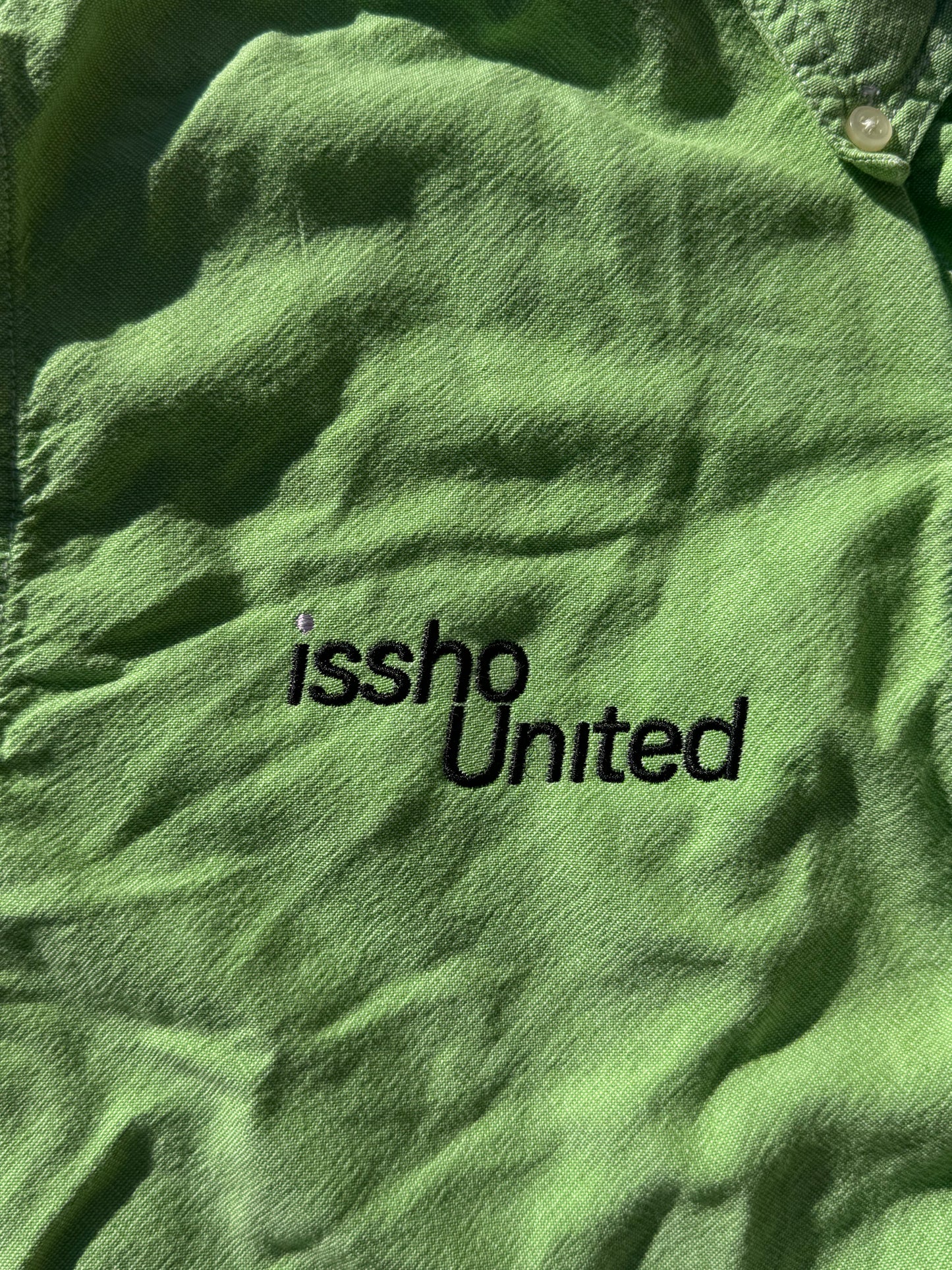 GREENBEAN: Upcycled 'issho United' logo shirts