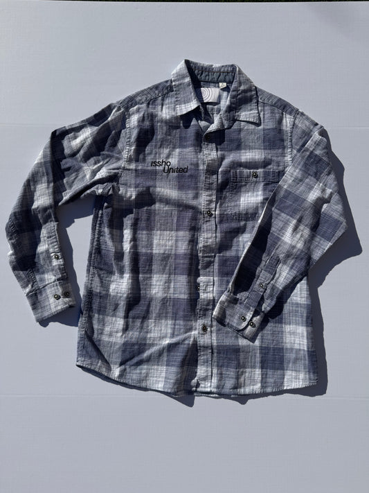 NAVY: Upcycled 'issho United' logo shirts