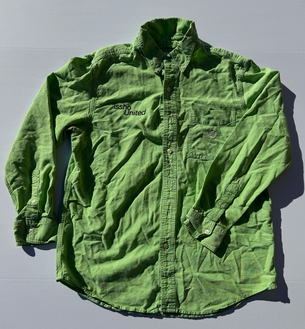 GREENBEAN: Upcycled 'issho United' logo shirts
