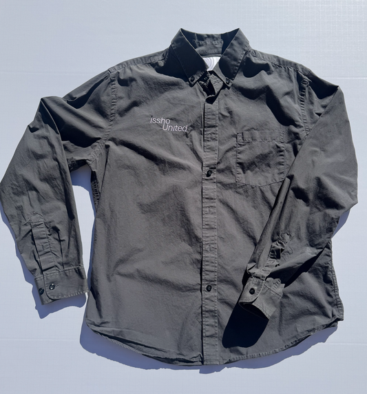 PLAINGREY: Upcycled 'issho United' logo shirts
